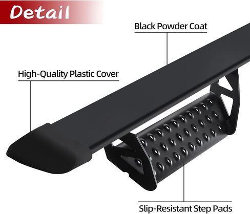Running Boards Compatible with 2025 2026 Toyota 4Runner(Without Side Skirts). Dual-Stage Textured Black Powder Coated, 4Runner Step Bars Side Step Nerf Bars Made with Carbon Steel. in Kuwait