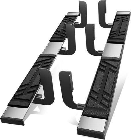 Auto Dynasty Running Boards Compatible with 1999-2016 Ford F250 F350 F450 F550 Super Duty Extended Cab, Stainless Steel Side Steps Nerf Bar, 5 Inches Step Bars, Polished Chrome in Saudi Arabia