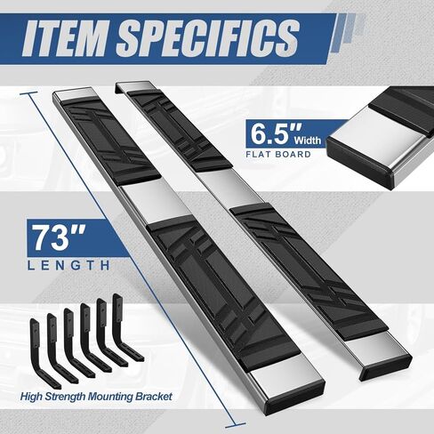 Auto Dynasty Running Boards Compatible with 1999-2016 Ford F250 F350 F450 F550 Super Duty Extended Cab, Stainless Steel Side Steps Nerf Bar, 5 Inches Step Bars, Polished Chrome in Saudi Arabia