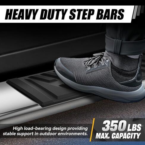 Auto Dynasty Running Boards Compatible with 1999-2016 Ford F250 F350 F450 F550 Super Duty Extended Cab, Stainless Steel Side Steps Nerf Bar, 5 Inches Step Bars, Polished Chrome in Saudi Arabia