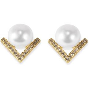 6/7/9mm Freshwater Pearl Stainless Steel Stud/Drop Earrings Birthday Jewelry Gift for Women in Kuwait