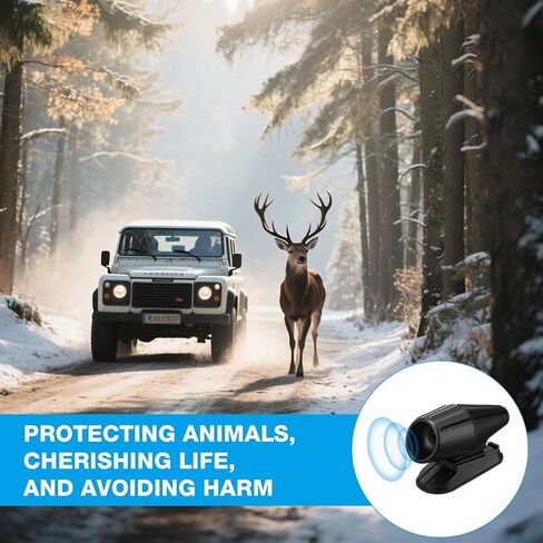 Qualirey 18 Pcs Deer Warning Whistles for Car Warning Horn for Vehicles and Trunks Whistle Avoids Collisions Devices Motorcycle Helps Reduce Accidents(Black,Single Hole) in Saudi Arabia