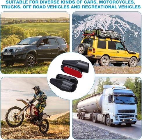 Qualirey 18 Pcs Deer Warning Whistles for Car Warning Horn for Vehicles and Trunks Whistle Avoids Collisions Devices Motorcycle Helps Reduce Accidents(Black,Single Hole) in Saudi Arabia