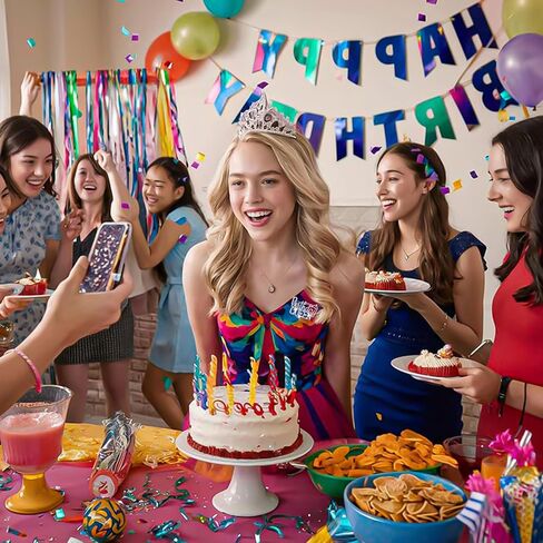 Birthday Brooch Pin Metal, Queen Crown Brooch for Women Golden Bling Luxury Rhinestone Crystal Lapel Pin for Birthday Party Decorations Dress Ceremony Fashion Gifts in Kuwait