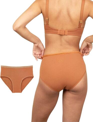 Subset Women's Organic Cotton Mid-Rise Brief, All Day Comfort, Natural Knickey Undies, Breathable Underwear for All in Saudi Arabia