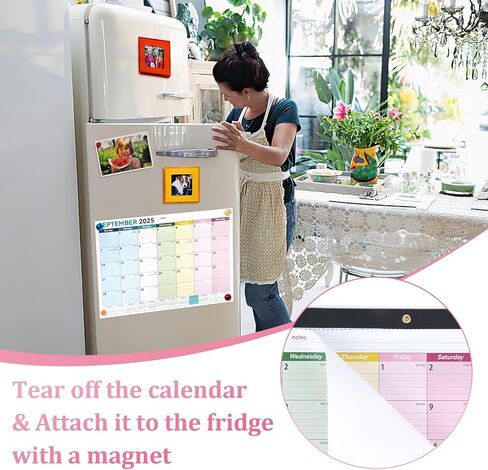 Desk Calendar 2025-2026, 14" X 11" Desktop Calendar 2025-2026, 18 Months Calander Runs from Jul. 2025 to Dec. 2026, Academic Monthly Planner for Home School Office (White and Black) in Kuwait