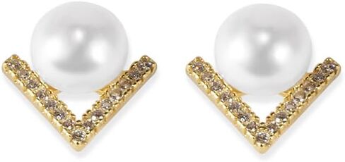 6/7/9mm Freshwater Pearl Stainless Steel Stud/Drop Earrings Birthday Jewelry Gift for Women in Kuwait