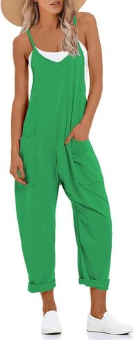Jumpsuits for Women Casual Summer Overalls Sleeveless Spaghetti Strap Romper Jumpers Trendy Beach Vacation Outfits in Saudi Arabia