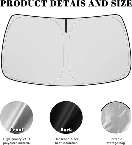 Car Windshield Sun Shade for Honda 2022-2025 Civic Accessories (OEM Design) Reflective Foldable Heat Insulation Sunshade for Ultimate Protection in Saudi Arabia
