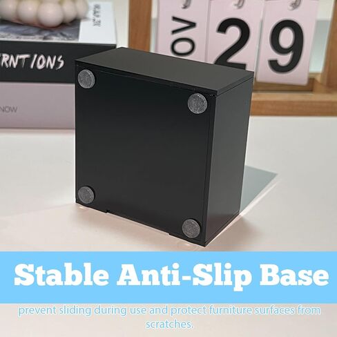 حامل ملاحظة لزجة أكريليك ، حامل 3 × 3 Crystal Clear Notepad مع قاعدة مضادة للانزلاق Post It It Note Note Dispenser لمكتب Office ، المنظم المنزلي in Kuwait