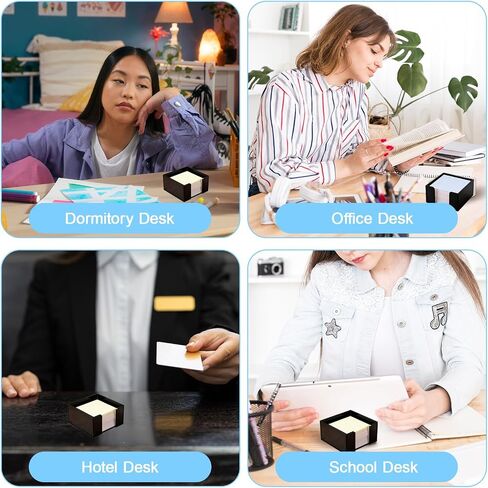 حامل ملاحظة لزجة أكريليك ، حامل 3 × 3 Crystal Clear Notepad مع قاعدة مضادة للانزلاق Post It It Note Note Dispenser لمكتب Office ، المنظم المنزلي in Kuwait