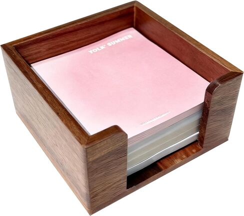حامل ملاحظة لزجة أكريليك ، حامل 3 × 3 Crystal Clear Notepad مع قاعدة مضادة للانزلاق Post It It Note Note Dispenser لمكتب Office ، المنظم المنزلي in Kuwait