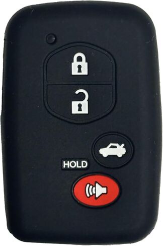 Key Fob Cover Camry Corolla: 4 Buttons Silicone Key Fob Case Fit for Toyota Avalon Hybrid Highlander Hybrid Prius Plug in Hybrid HYQ14ACX 899040T020 HYQ14AAB 2007 to 2015 Pink Remote Protector in Kuwait