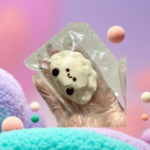 Taba Squishy Toys Squishies Squishies Silicone Squize Toy Toy ، فقط لتخفيف الإجهاد متعة/مجموعة/مجموعة ، غير صالحة للأكل (Dumpling Lucky (50g)) in Kuwait