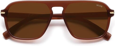 Sojos Retro Aviator نظارات شمسية مستقطبة للرجال للنساء العصرية عتيقة المربع التجريبي الظلال SJ2370 in Saudi Arabia