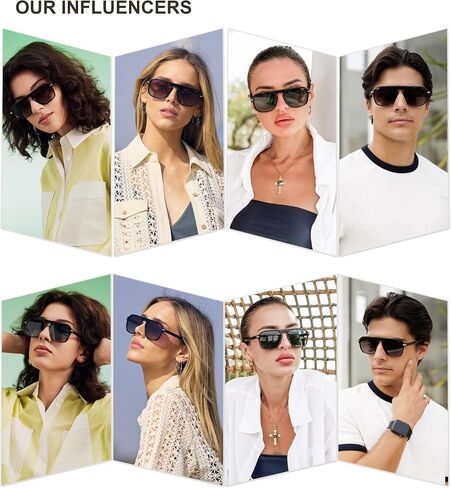 Sojos Retro Aviator نظارات شمسية مستقطبة للرجال للنساء العصرية عتيقة المربع التجريبي الظلال SJ2370 in Saudi Arabia
