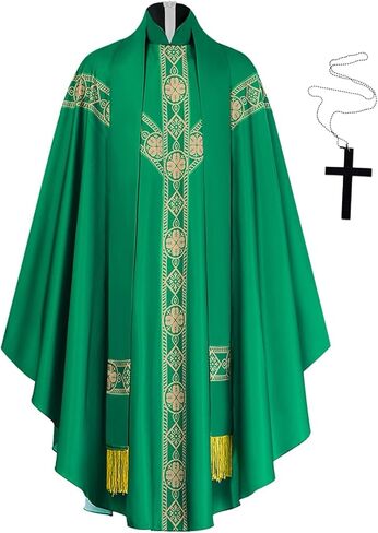 3 قطع من رداء الكاهن الكاثوليكي مع سرقة وصليب الكنيسة الكاثوليكية التقليدية للأب in Kuwait