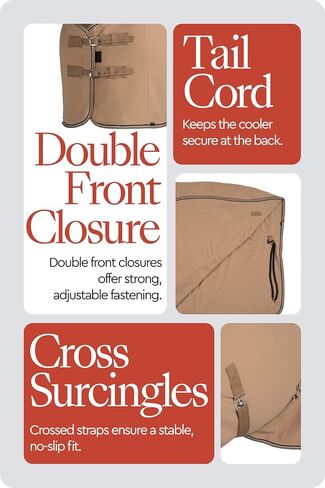 Horze Kiel Fleece Cooler - Tan - 78 In in Saudi Arabia