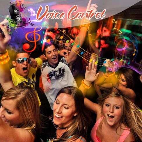 100 PCS LED Bracelets يتم تنشيطها مع وميض LED Strobe Control Control Control Up For Rave ، و Game Game ، و Girtfart Party Fair in Kuwait