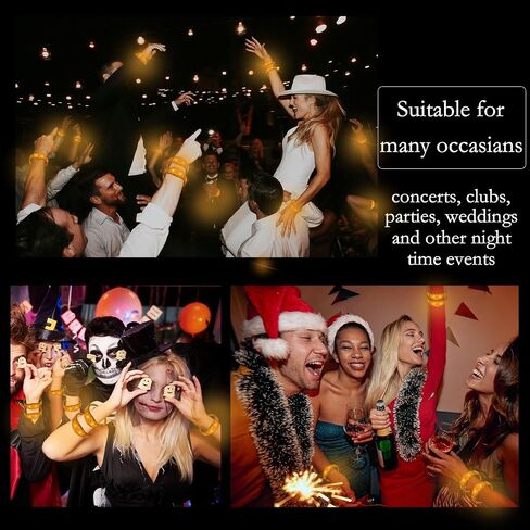 100 PCS LED Bracelets يتم تنشيطها مع وميض LED Strobe Control Control Control Up For Rave ، و Game Game ، و Girtfart Party Fair in Kuwait