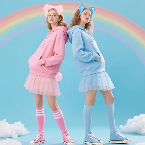 20 PCS Five Colors Bear Costume include Bear Ears Headband Tail Tutu Skirt and socks for Halloween Cosplay Party in Saudi Arabia