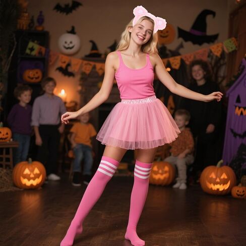 20 PCS Five Colors Bear Costume include Bear Ears Headband Tail Tutu Skirt and socks for Halloween Cosplay Party in Saudi Arabia