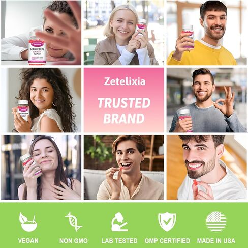 2 Pack Magnesium Glycinate Gummies, High Absorption Magnesium Glycinate Supplements for Relaxation, Sugar Free Chews for Adults & Kids, Relax Mood, Raspberry Flavor, 120 Count in Kuwait