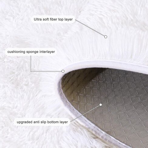 Checkered Rugs for Bedroom, 4x6 Ultra Fluffy Fuzzy Shag Area Rug for Living Room, Modern Plush Soft Upgrade Non-Slip Carpet for Girls and Kids Room Dorm Nursery Home Decor, Pink and Hot Pink in Kuwait