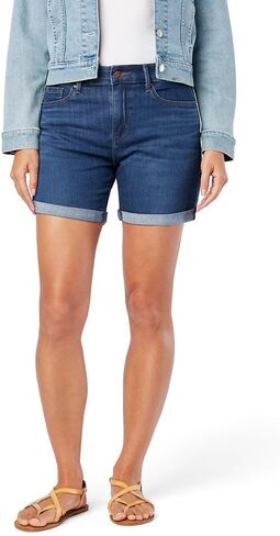 Levi Strauss Signature Gold Women's Mid-Rise Shorts (Available in Plus Size), (New) New Black Opal in Saudi Arabia