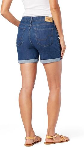 Levi Strauss Signature Gold Women's Mid-Rise Shorts (Available in Plus Size), (New) New Black Opal in Saudi Arabia