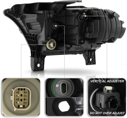 Keekpo - لعام 2021-2024 Dodge Durango Black Bezel W/Halogen Turn Signal LED LED Side Meadlamp President Side in Kuwait