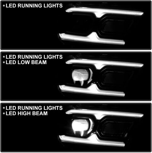 Keekpo - لعام 2021-2024 Dodge Durango Black Bezel W/Halogen Turn Signal LED LED Side Meadlamp President Side in Kuwait