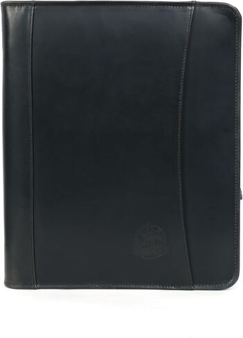 محفظة جلدية للرجال ، منظم محفظة مع Zipper للرجال ، والنساء ، والجلد ، استئناف الأعمال ، Binder Legal Pad Binder for A4/Pad (Brown) in Saudi Arabia