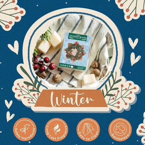 ذوبان شمع المخبوزات، 8 عبوات من مكعبات الشمع المعطرة، مكعبات شمع الصويا، رائحة قوية، تارت ذوبان الشمع للتدفئة - بسكويت الفانيليا واللوز، وجوز الهند المحمص، ودونات متجمد وأكثر من ذلك، مجموعة هدايا تذوب الشمع الملون in Kuwait