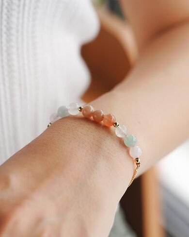 Healthy Pregnancy Gifts, Reproductive Health New Mom Gifts, Moonstone Bracelet for First Time Mom, Mothers Day Christmas Jewelry for Pregnant Women, Daughter, Niece, Sister, Friend, Wife in Kuwait