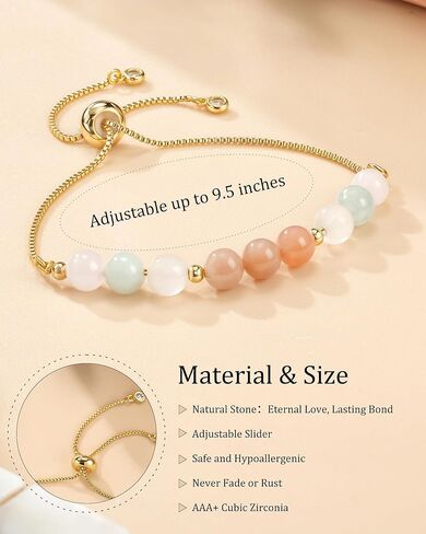 Healthy Pregnancy Gifts, Reproductive Health New Mom Gifts, Moonstone Bracelet for First Time Mom, Mothers Day Christmas Jewelry for Pregnant Women, Daughter, Niece, Sister, Friend, Wife in Kuwait