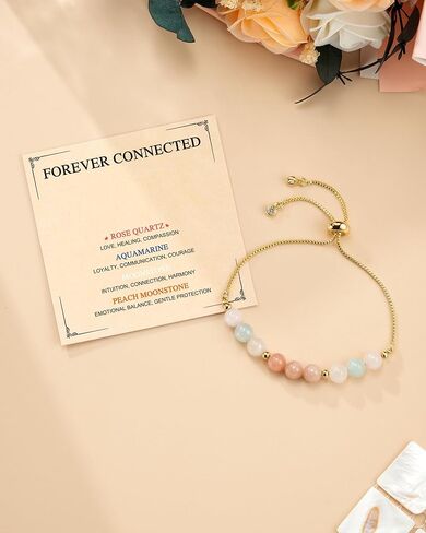 Healthy Pregnancy Gifts, Reproductive Health New Mom Gifts, Moonstone Bracelet for First Time Mom, Mothers Day Christmas Jewelry for Pregnant Women, Daughter, Niece, Sister, Friend, Wife in Kuwait