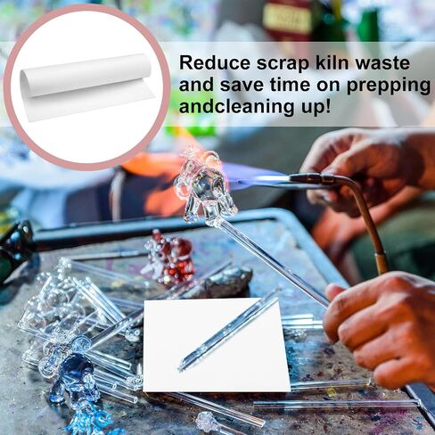 Tujoe 5 Sheets 20''x20 '' Thinfire kiln paper paper thice fire kiln paper for glass fusing for surface surface closp supplies diy crafts in Kuwait