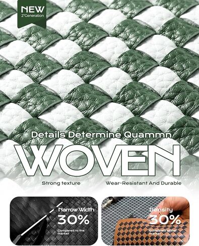 Trendy Woven Checkered Crossbody Bum Bag for Women，PU Leather Checkered Purse Fanny Packs Belt Bag (Woven Bum Bag - Black-Brown) in Kuwait