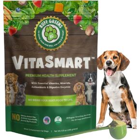 Ruff Greens - Dog Food Topper, Hip & Joint Supplement for Dogs - Probiotics Digestive Enzymes Powder for Mobility Support, Essential Vitamins & Minerals, 6.9 Ounce in Saudi Arabia