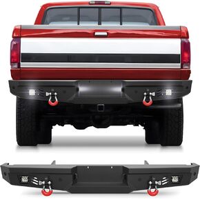 F150 Front Bumper for 1992-1997 Ford F150/F250/F350 Pickup & 1992-1996 Bronco, w/Winch Plate, LED Lights, D-rings and License Plate Bracket in Kuwait