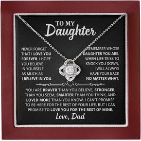 To My Daughter Necklace From Dad - Father Daughter Gift with Heartfelt Message & Elegant Box in Saudi Arabia