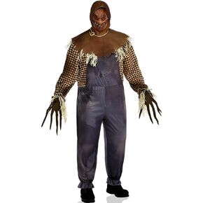 Sinister Scarecrow Costume Set - Standard Size - Black & Brown Polyester - Perfect for Halloween, Costume Parties & More in Saudi Arabia