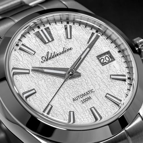 AddiesDive Mens Automatic Watch NH35A الحركة اليابانية الياقوت الكريستال 100 م مقاوم للماء 39 ملم لحاء الملمس الأخضر in Saudi Arabia