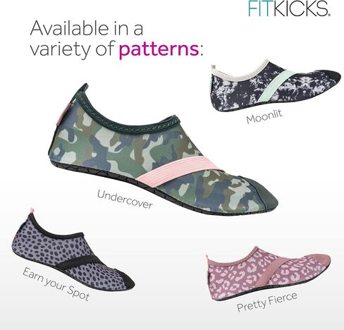 FITKICKS الأصلي للسيدات النشط النشط النشط أحذية الحد الأدنى حافي القدمين أحذية المياه الرياضية - السم ، صغيرة in Kuwait