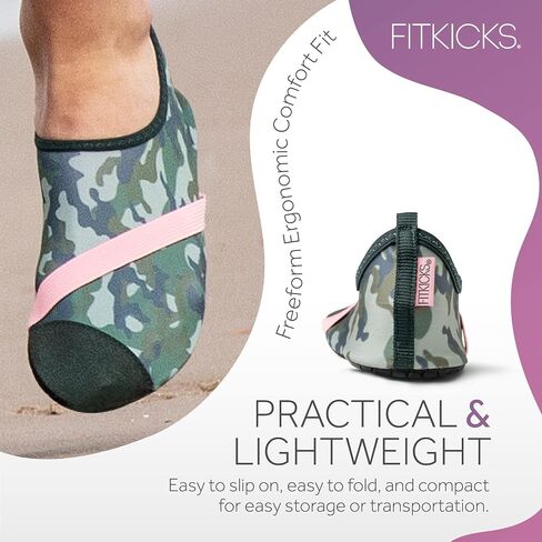 FITKICKS الأصلي للسيدات النشط النشط النشط أحذية الحد الأدنى حافي القدمين أحذية المياه الرياضية - السم ، صغيرة in Kuwait