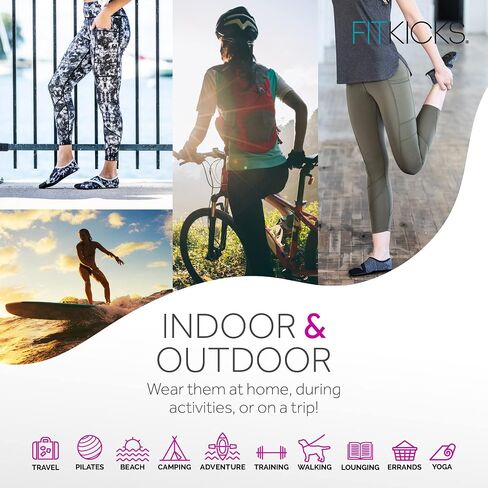 FITKICKS الأصلي للسيدات النشط النشط النشط أحذية الحد الأدنى حافي القدمين أحذية المياه الرياضية - السم ، صغيرة in Kuwait