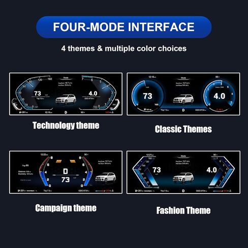 Digital Instrument Cluster Display for BMW 5 6 7 Series(GT,F07,F10,F11,F18,F06,F12,F13,F01,F02,F03)Speedometer Upgrade,12.3"HD screen1920*720,2S Fast Boot,Plug&Play,Non-Destructive Install,OTA Upgrade in Saudi Arabia