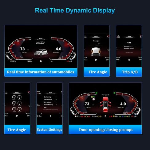Digital Instrument Cluster Display for BMW 5 6 7 Series(GT,F07,F10,F11,F18,F06,F12,F13,F01,F02,F03)Speedometer Upgrade,12.3"HD screen1920*720,2S Fast Boot,Plug&Play,Non-Destructive Install,OTA Upgrade in Saudi Arabia