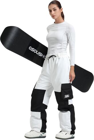 GSOU SNOW Womens Ski Pants Mens Snowboard Pants Waterproof Snow Pants for Winter Outdoor Sport Warm in Saudi Arabia